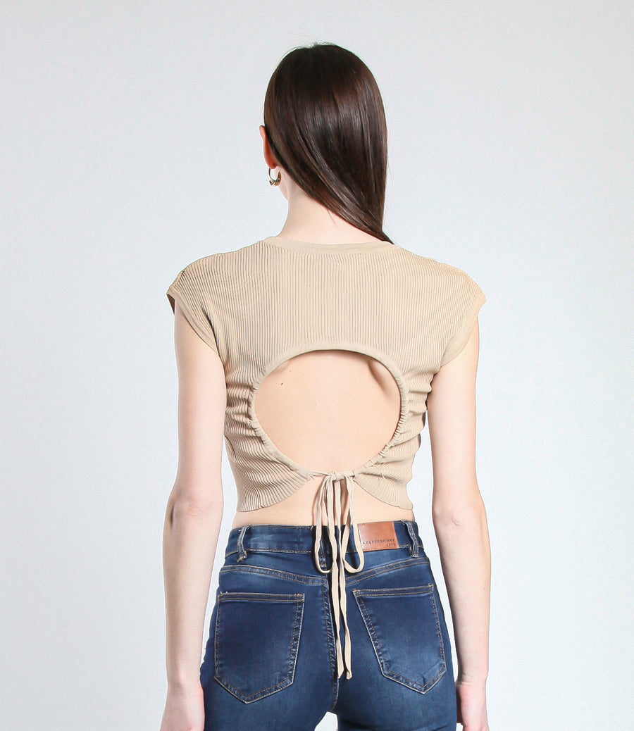 MAGLIA CROPPED IN VISCOSA