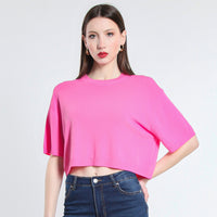 MAGLIA CROPPED IN VISCOSA