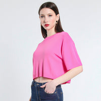 MAGLIA CROPPED IN VISCOSA