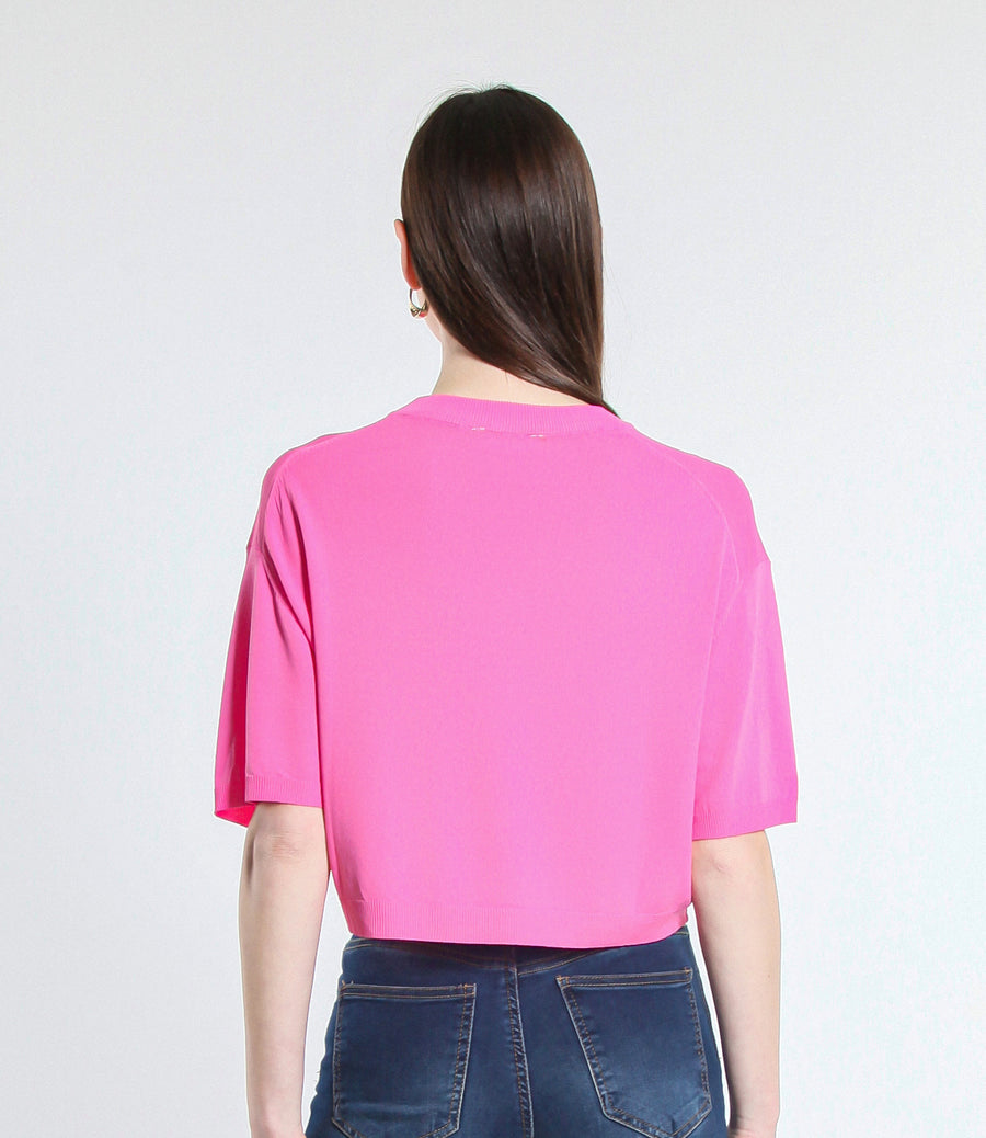 MAGLIA CROPPED IN VISCOSA