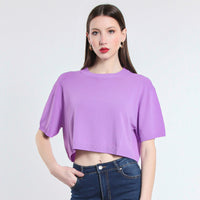 MAGLIA CROPPED IN VISCOSA