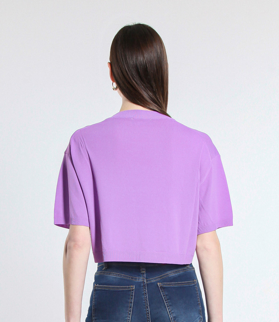 MAGLIA CROPPED IN VISCOSA