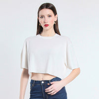 MAGLIA CROPPED IN VISCOSA