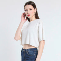 MAGLIA CROPPED IN VISCOSA