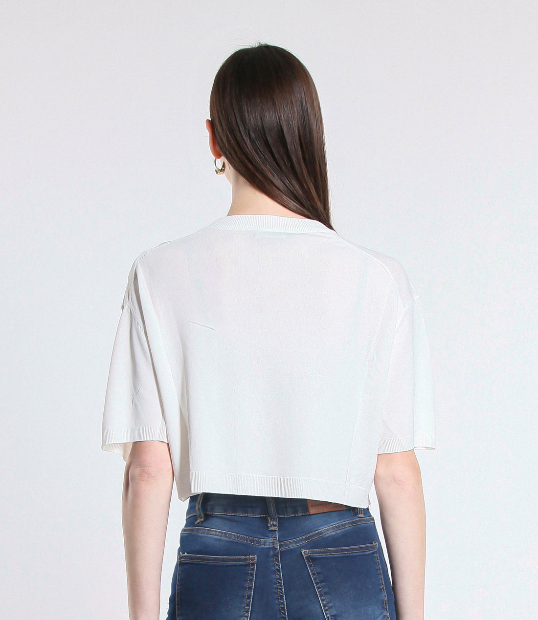 MAGLIA CROPPED IN VISCOSA