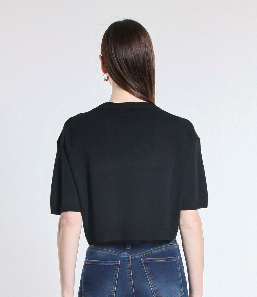 MAGLIA CROPPED IN VISCOSA