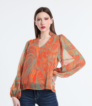 BLUSA ORIENTE SM ARANCIO